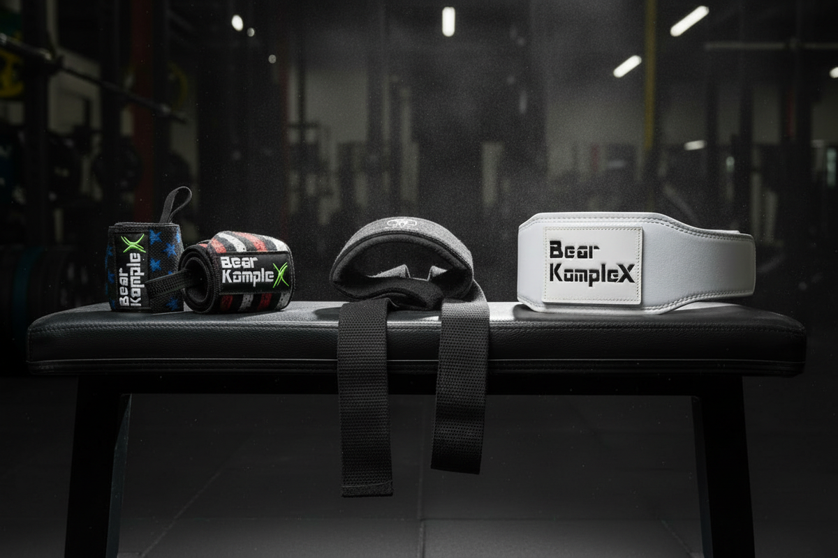 Bear KompleX Four Products on Bench
